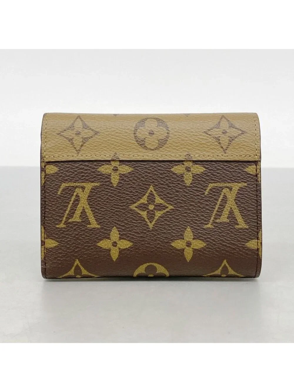 Louis Vuitton Trifold Wallet Monogram Reverse Portefeuille Victorine Brown